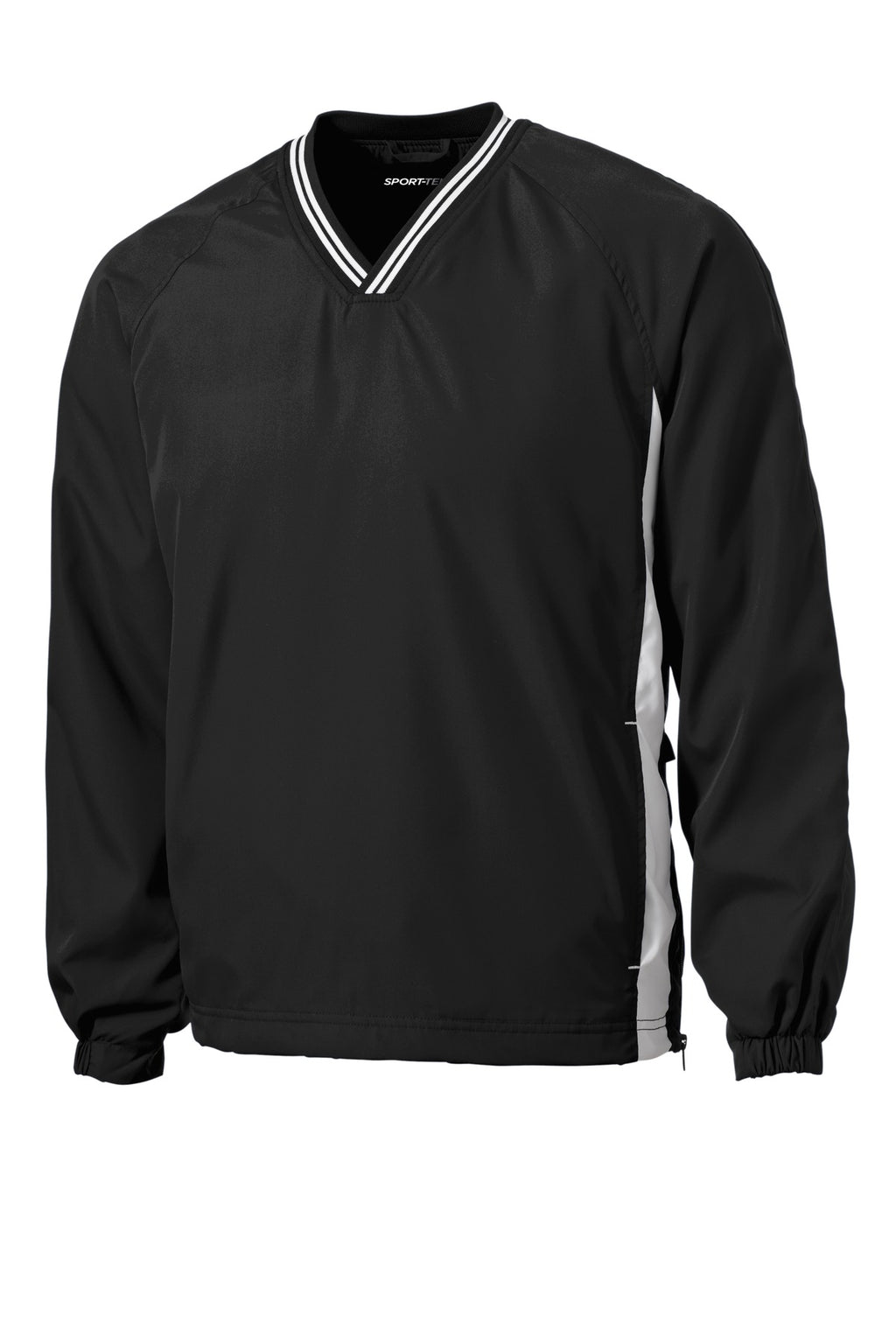 Sport-Tek Tipped V-Neck Raglan Wind Shirt. JST62