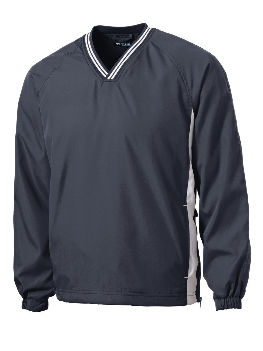 Sport-Tek Tipped V-Neck Raglan Wind Shirt. JST62
