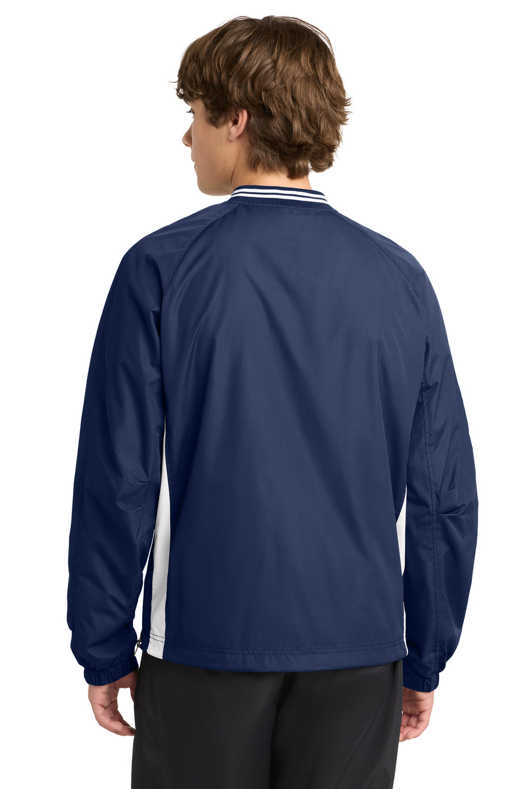 Sport-Tek Tipped V-Neck Raglan Wind Shirt. JST62