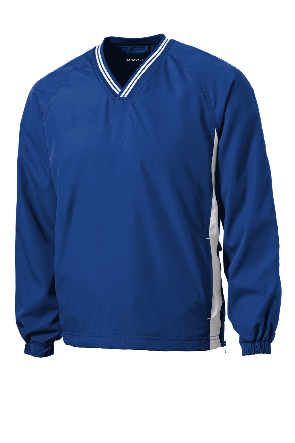 Sport-Tek Tipped V-Neck Raglan Wind Shirt. JST62