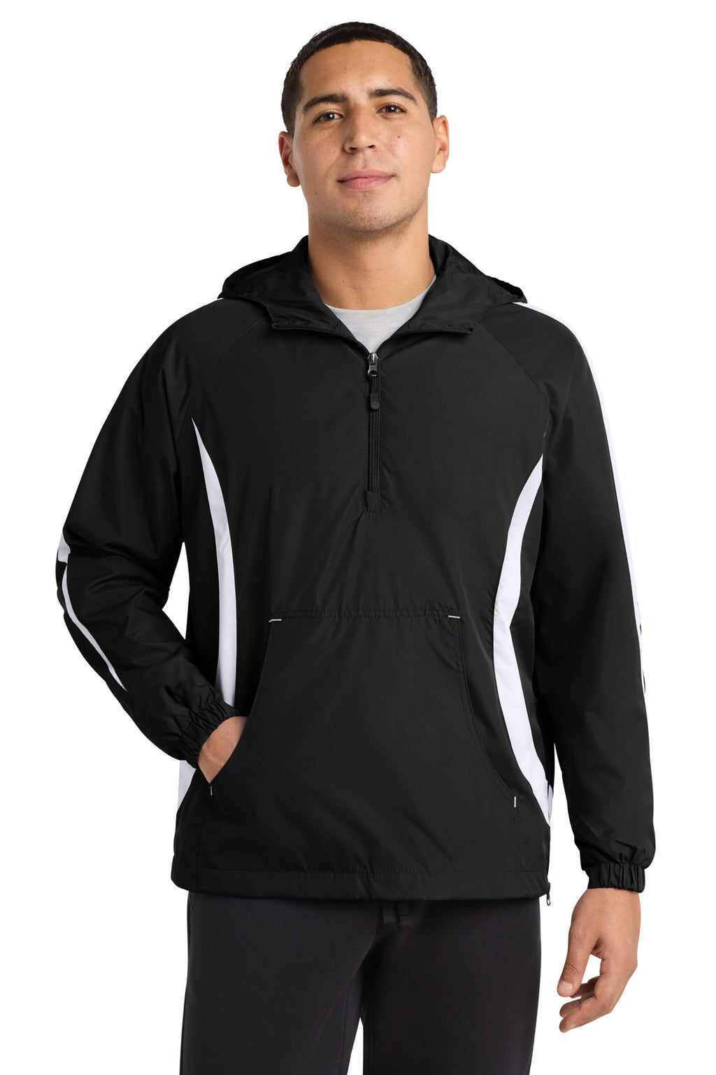 Sport-Tek Colorblock Raglan Anorak. JST63