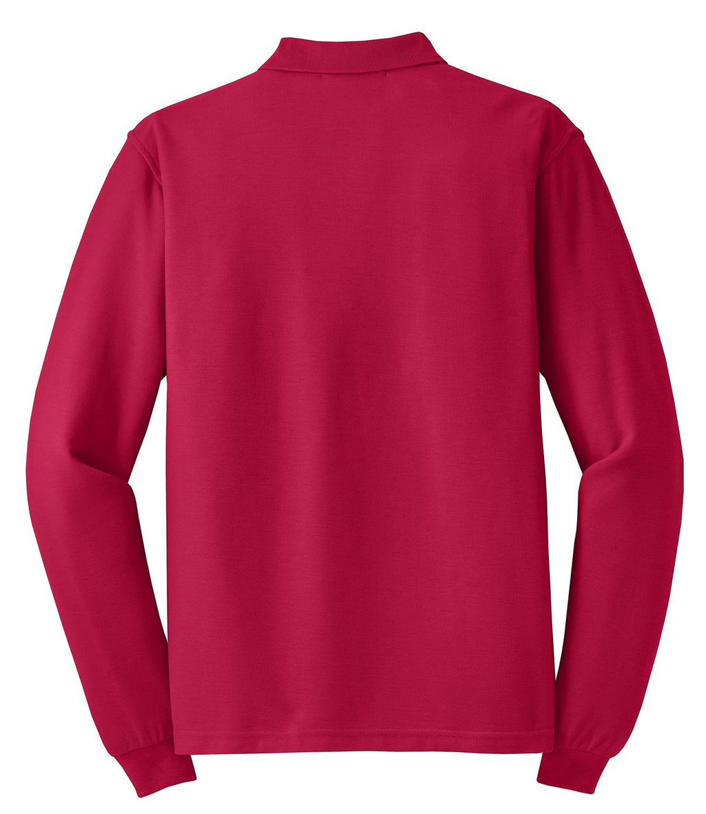 Port Authority Silk Touch Long Sleeve Polo.  K500LS