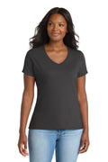 Port & Co Women's Performance Blend V-Neck Tee. LPC381V