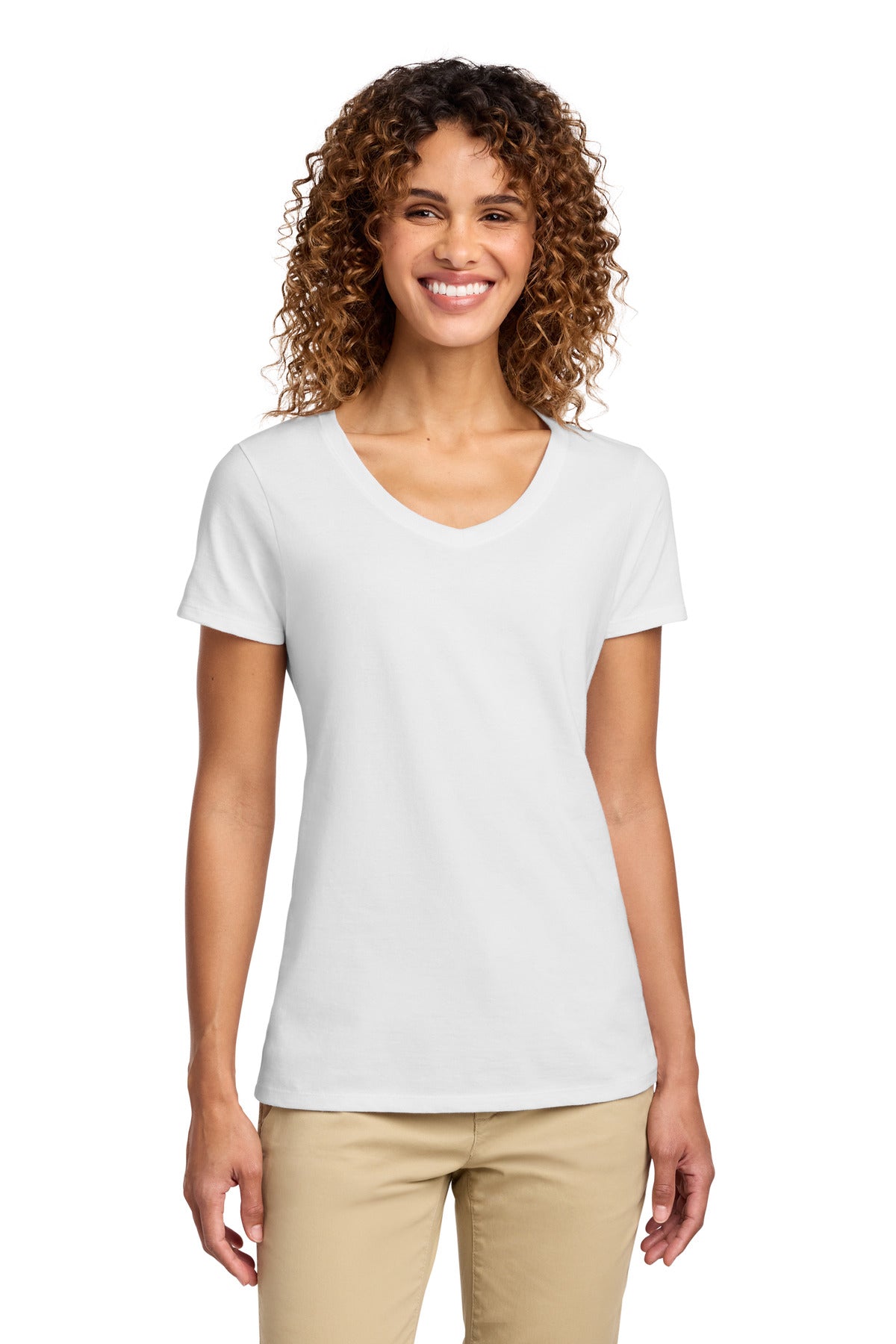 Port & Co Women's Fan Favorite V-Neck Tee. LPC450V