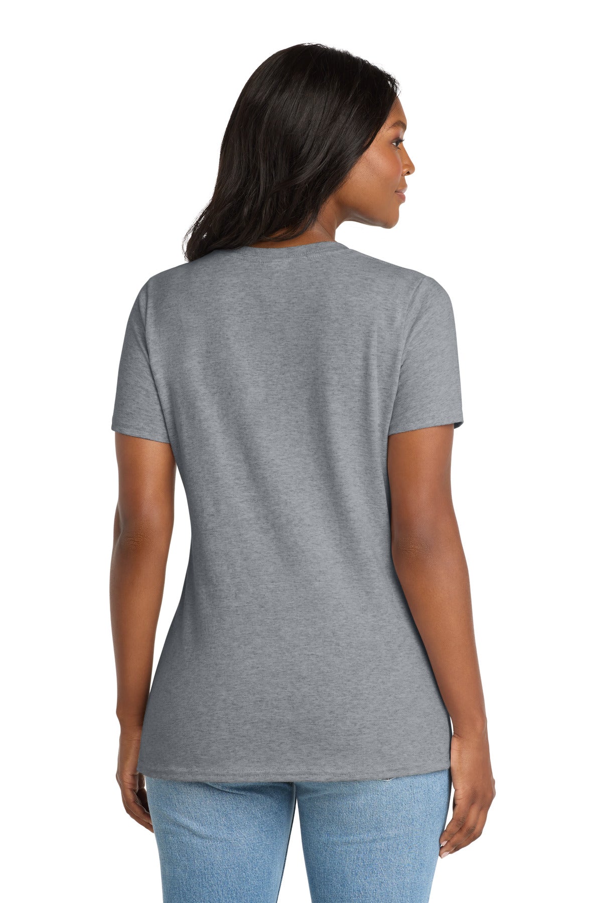 Port & Co Women's Core Cotton V-Neck Tee. LPC54V