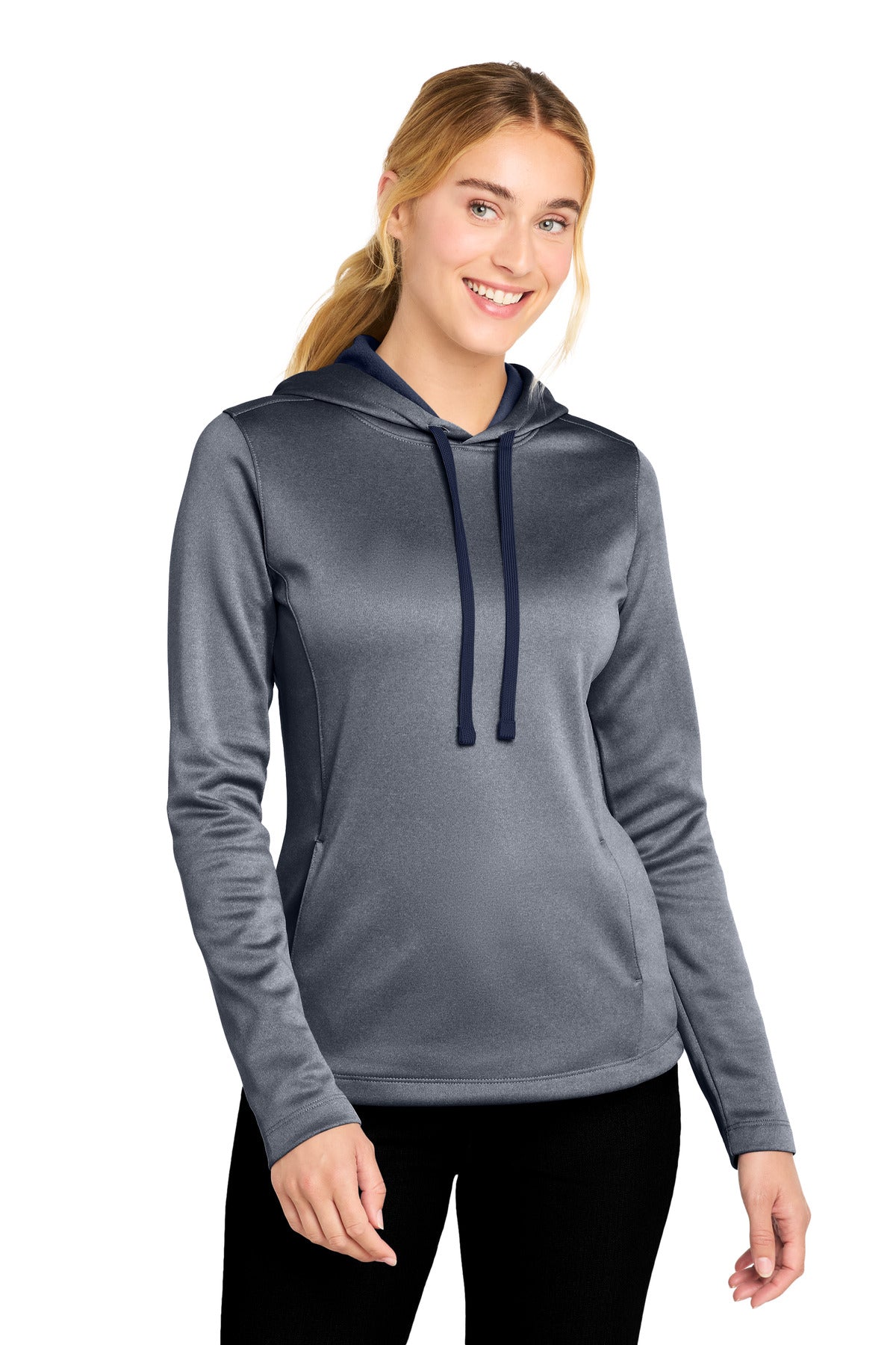 Sport-Tek  Women's PosiCharge  Sport-Wick  Heather Fleece Hooded Pullover. LST264