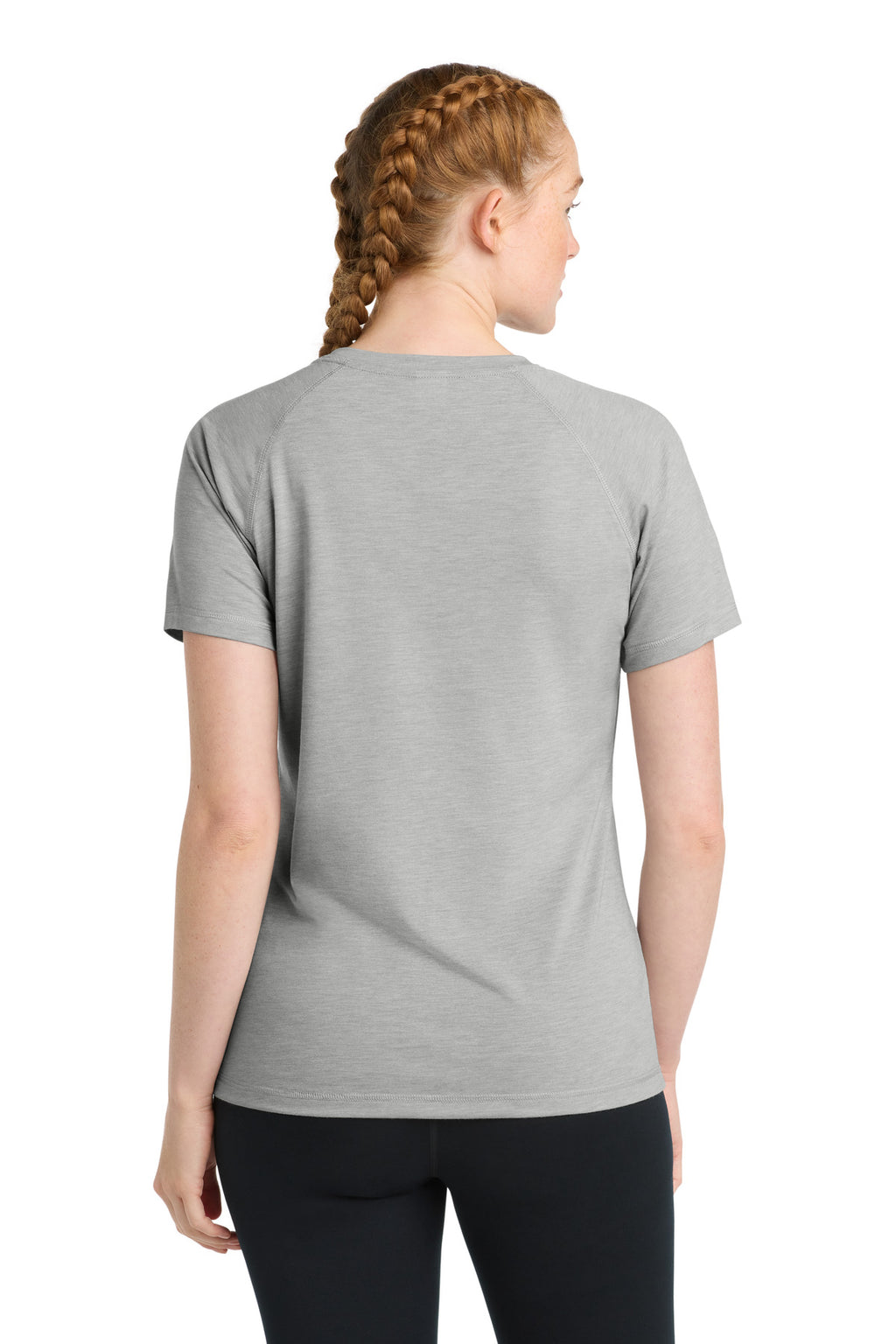 Sport-Tek  Women's PosiCharge  Tri-Blend Wicking Scoop Neck Raglan Tee. LST400