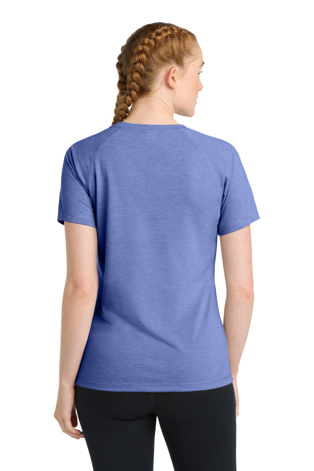 Sport-Tek  Women's PosiCharge  Tri-Blend Wicking Scoop Neck Raglan Tee. LST400