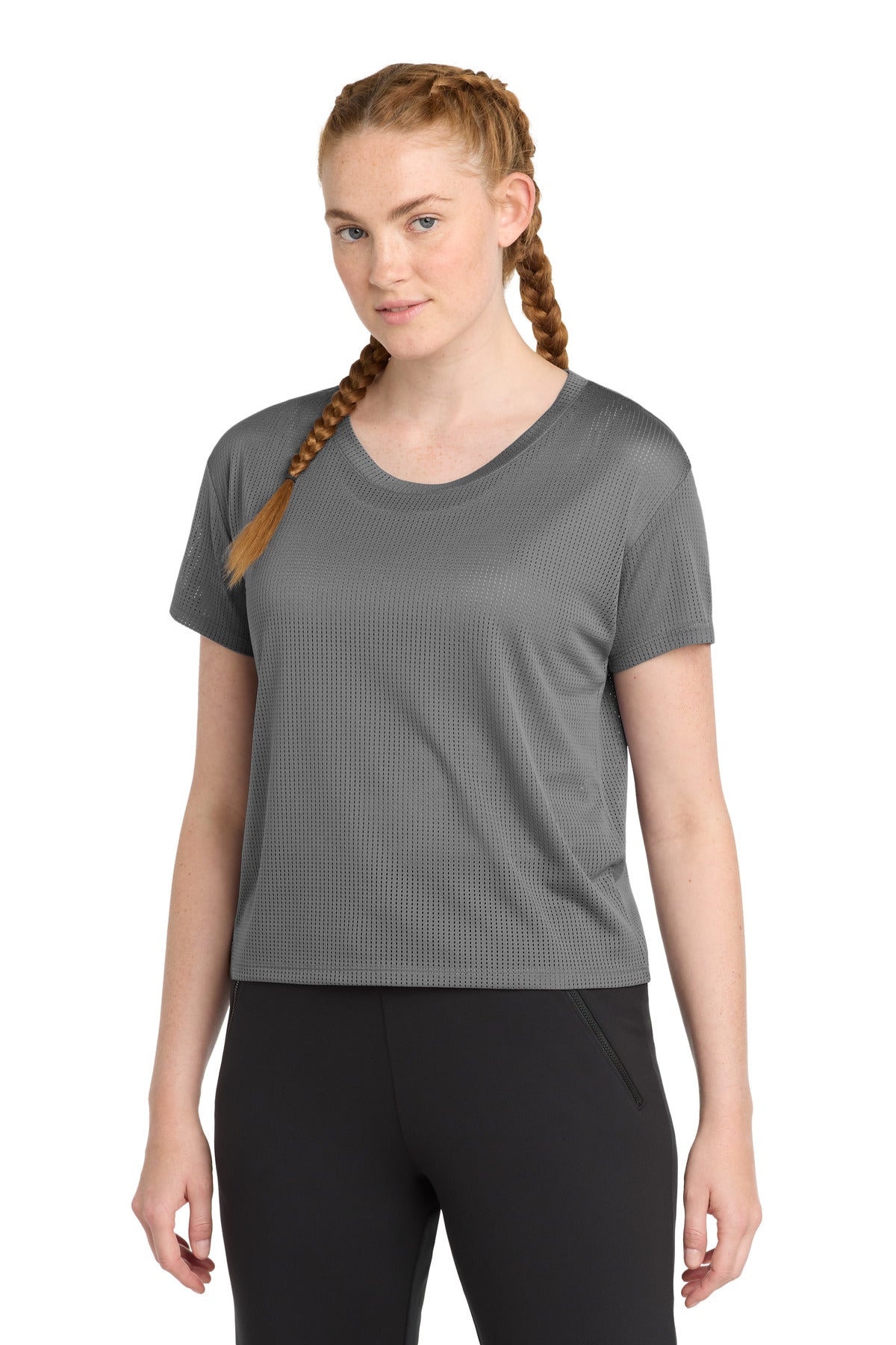 Sport-Tek  Women's PosiCharge  Draft Crop Tee. LST411