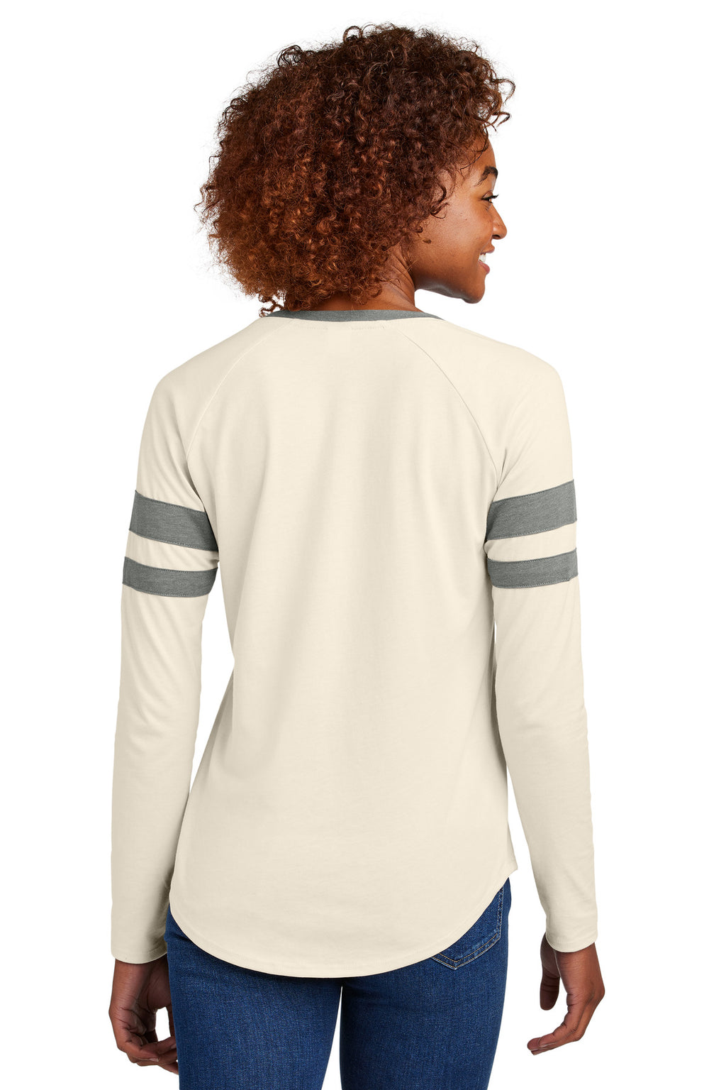 Sport-Tek Women's Halftime Stripe Long Sleeve V-Neck Tee LST6043