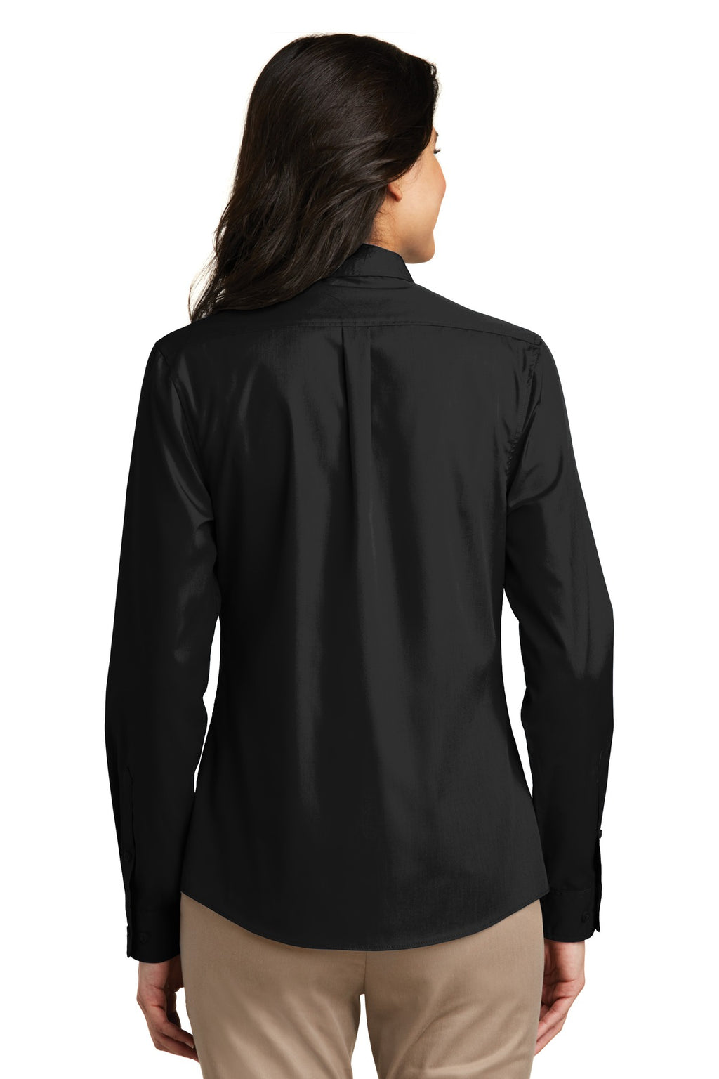 Port Authority Women's Long Sleeve Carefree Poplin Shirt. LW100