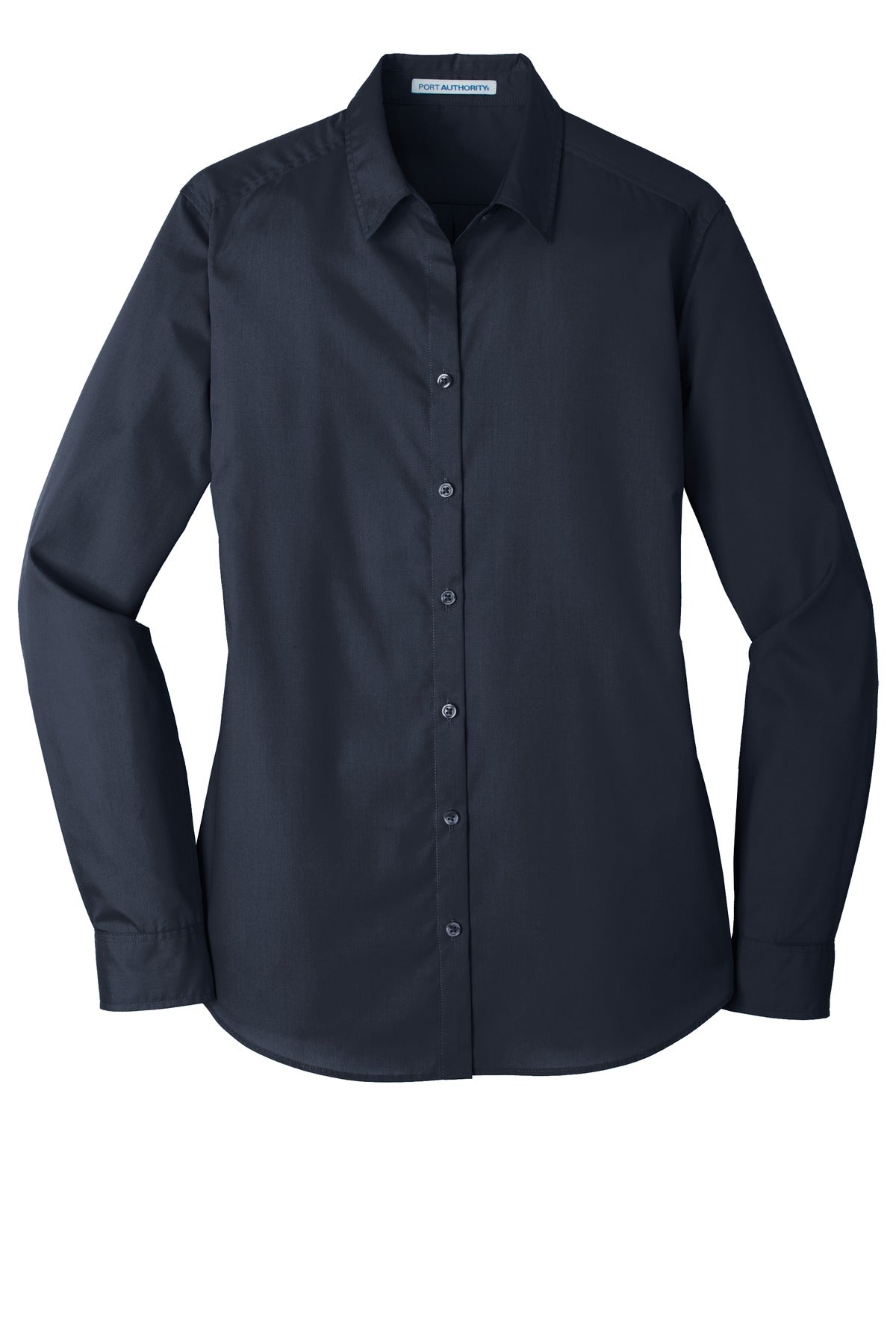 Port Authority Women's Long Sleeve Carefree Poplin Shirt. LW100