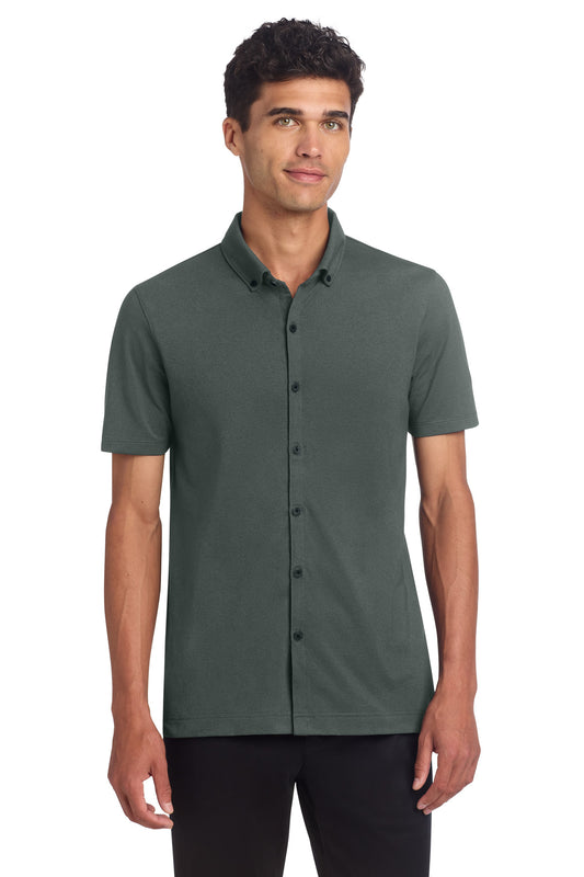 Mercer+Mettle Stretch Pique Full-Button Polo MM1006