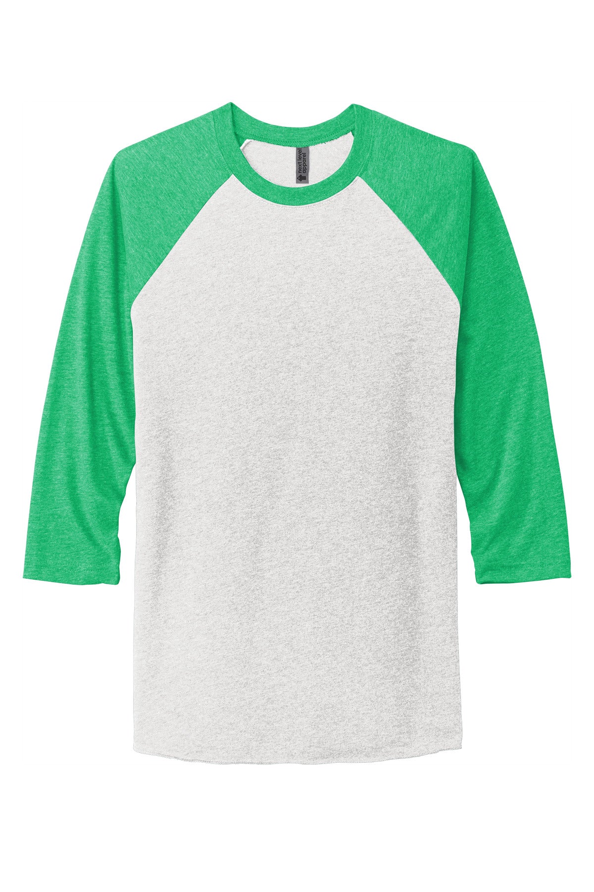 Next Level Apparel   Adult Tri-Blend 3/4-Sleeve Raglan Tee. NL6051