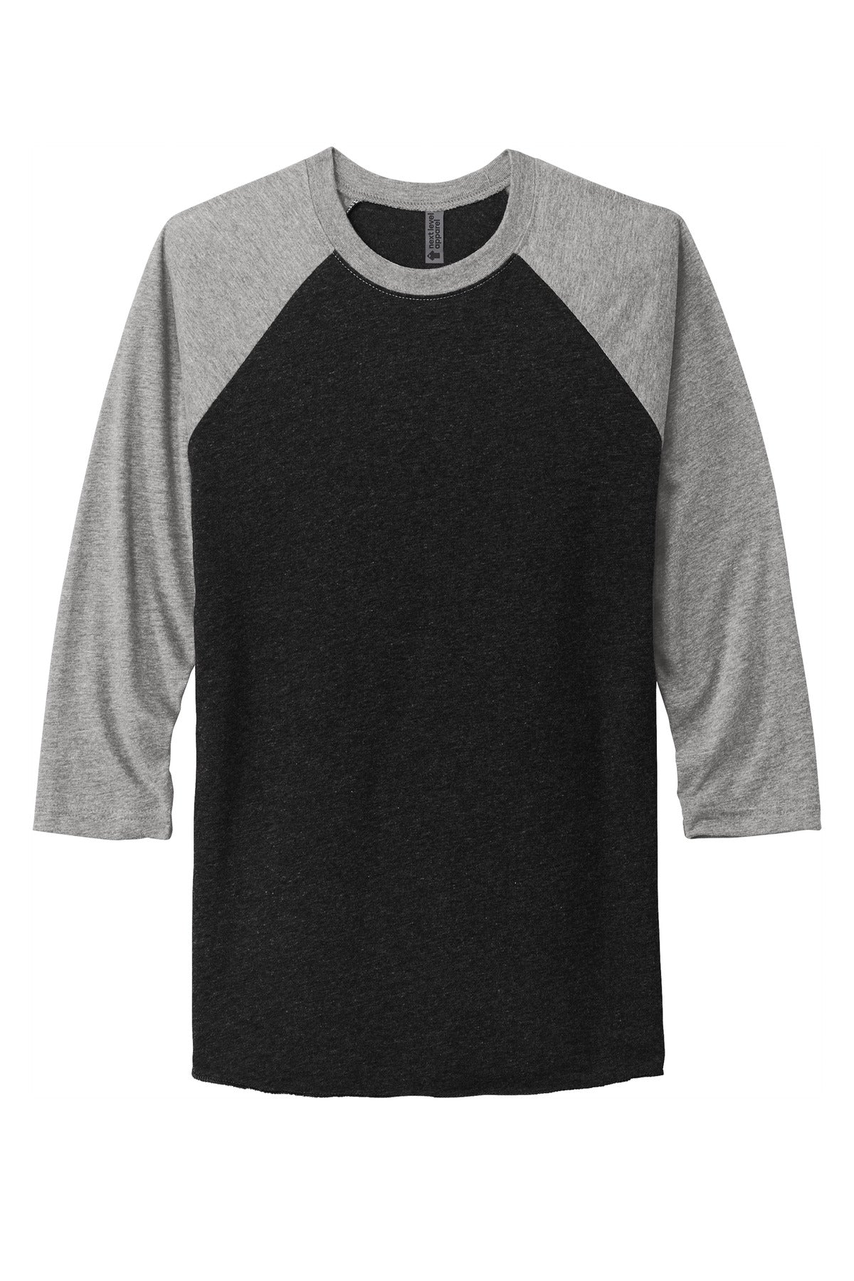 Next Level Apparel   Adult Tri-Blend 3/4-Sleeve Raglan Tee. NL6051