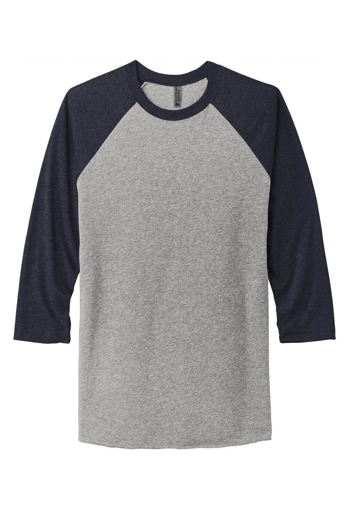 Next Level Apparel   Adult Tri-Blend 3/4-Sleeve Raglan Tee. NL6051