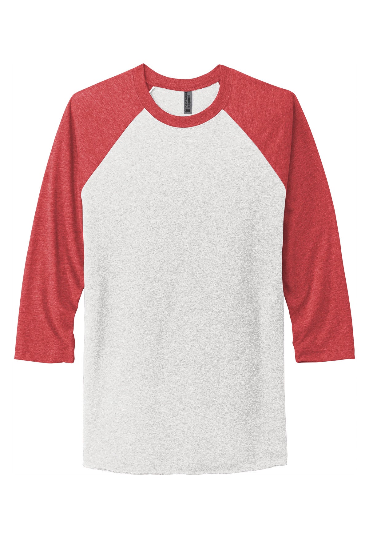 Next Level Apparel   Adult Tri-Blend 3/4-Sleeve Raglan Tee. NL6051