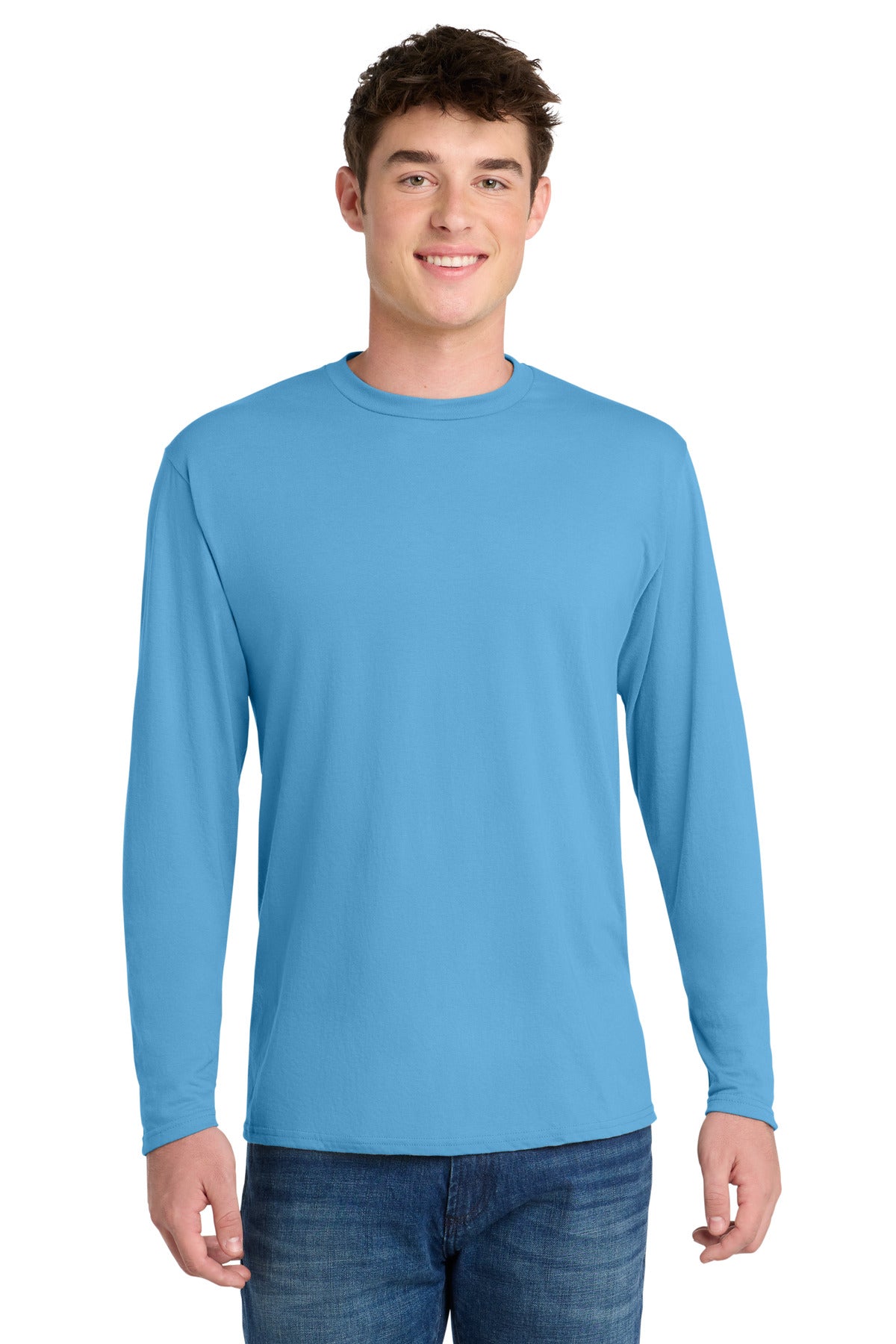 Port & Co Long Sleeve Performance Blend Tee. PC381LS
