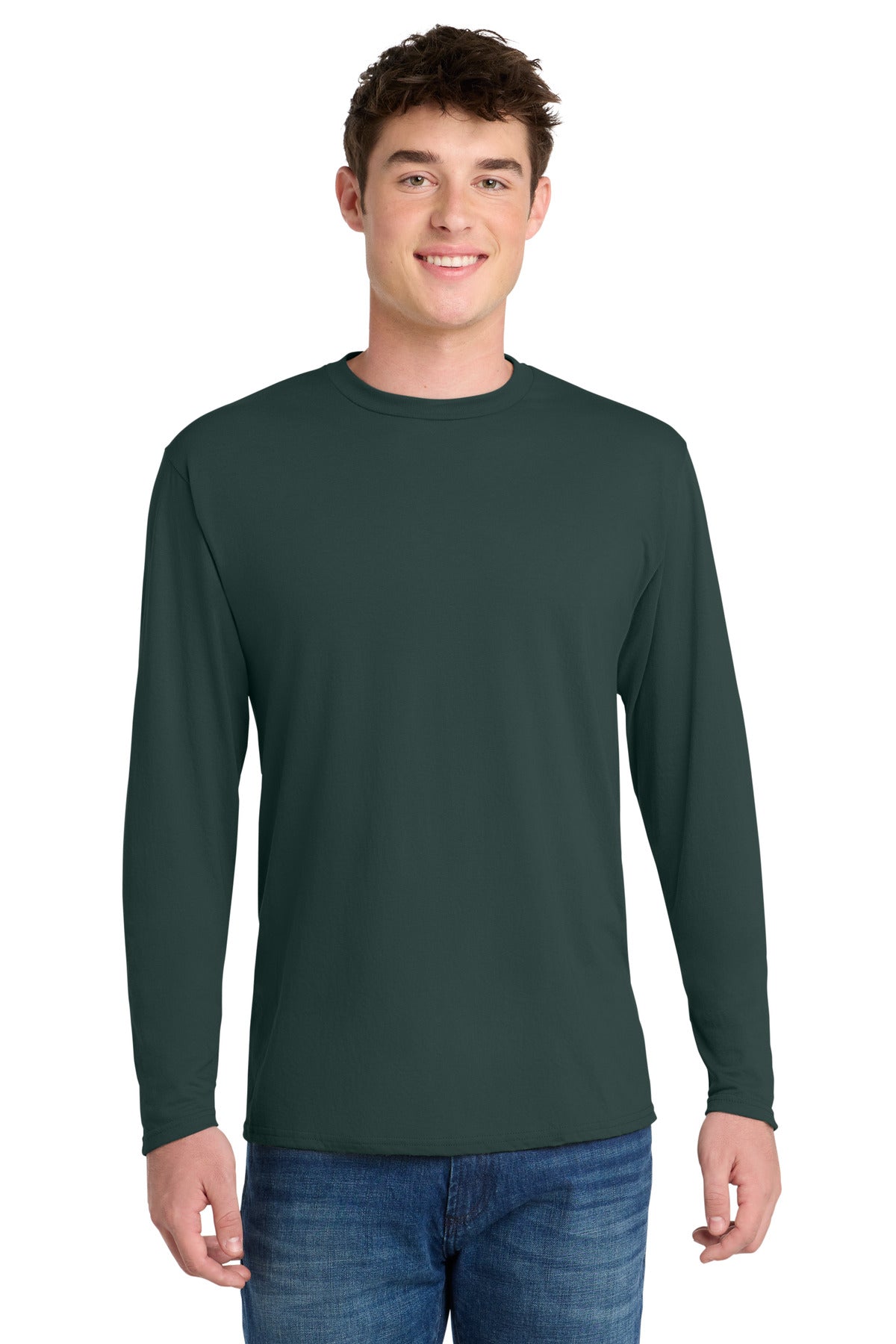 Port & Co Long Sleeve Performance Blend Tee. PC381LS
