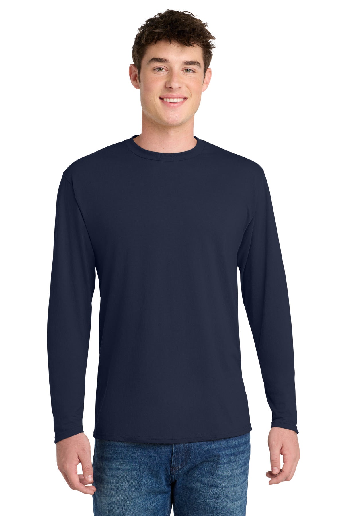 Port & Co Long Sleeve Performance Blend Tee. PC381LS