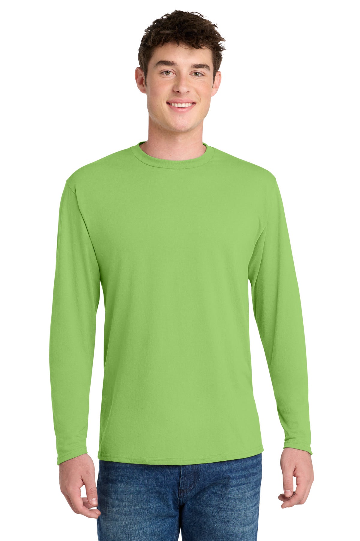 Port & Co Long Sleeve Performance Blend Tee. PC381LS