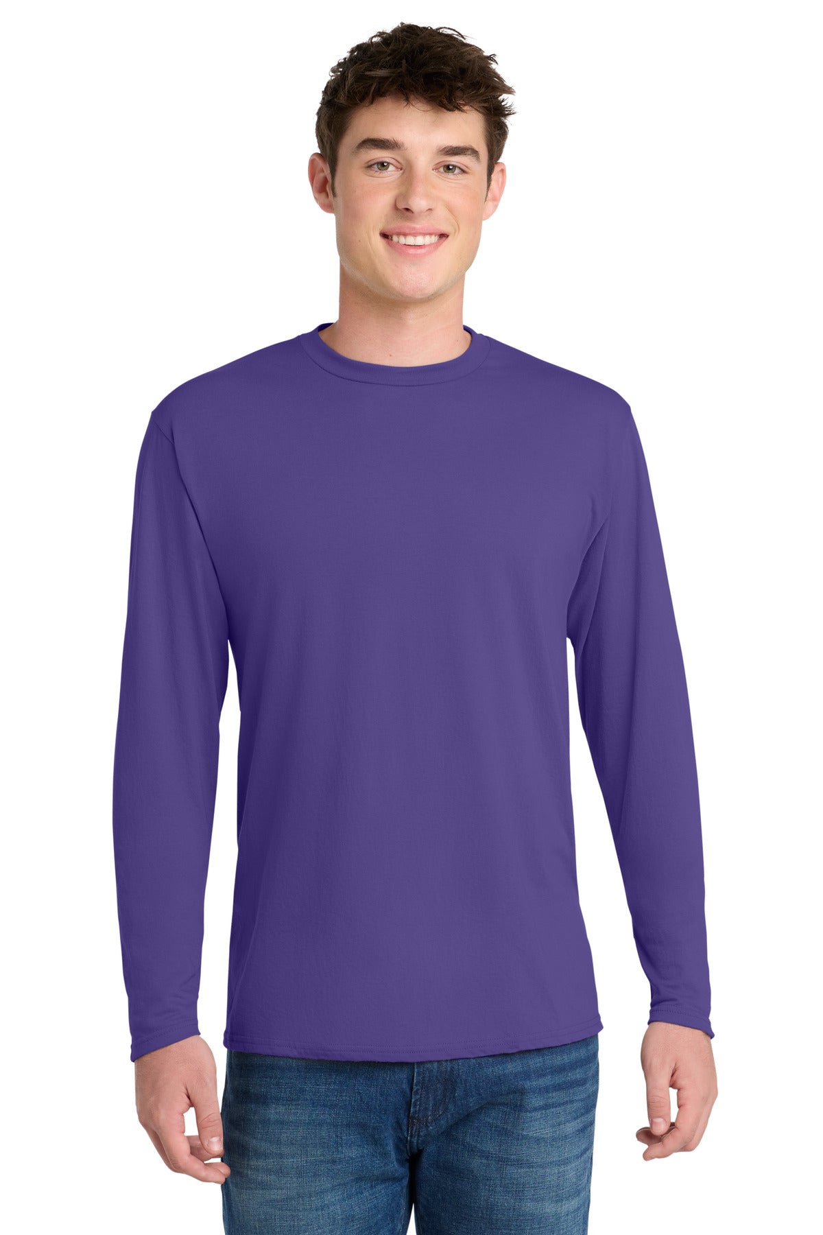 Port & Co Long Sleeve Performance Blend Tee. PC381LS