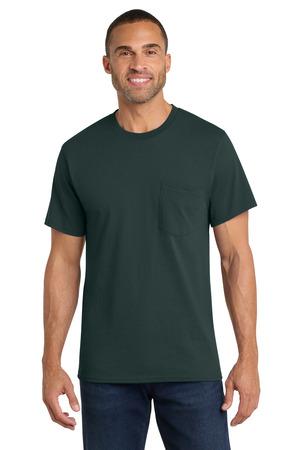 Port & Co Core Cotton Pocket Tee. PC54P