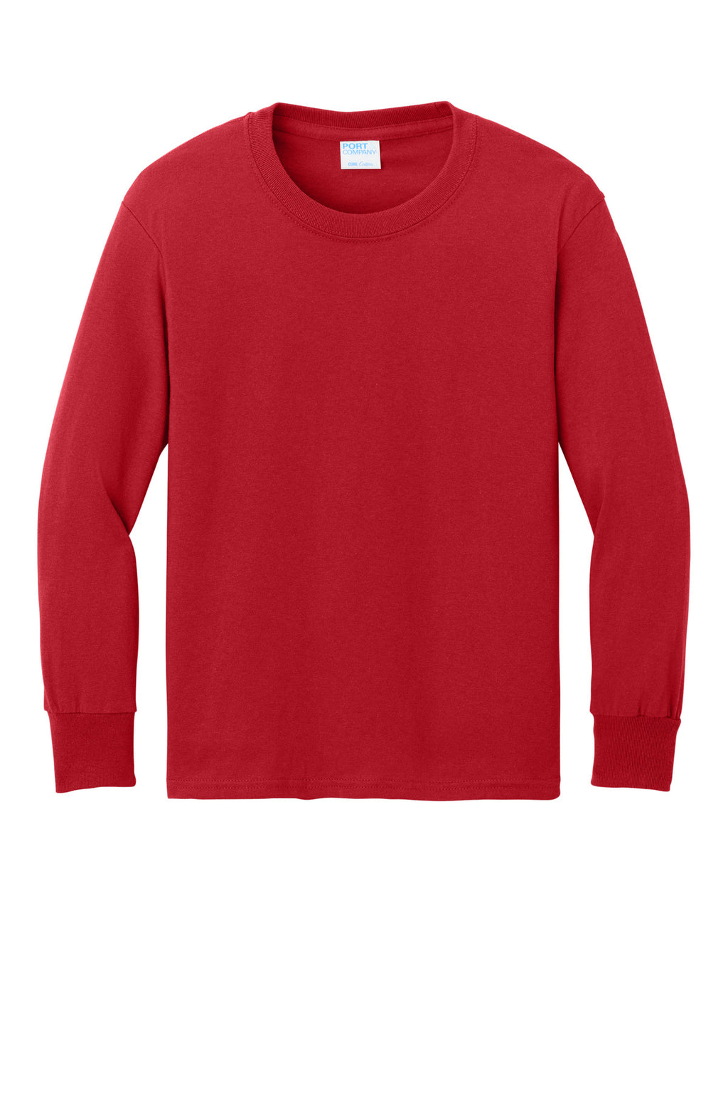Port & Co Youth Long Sleeve Core Cotton Tee. PC54YLS