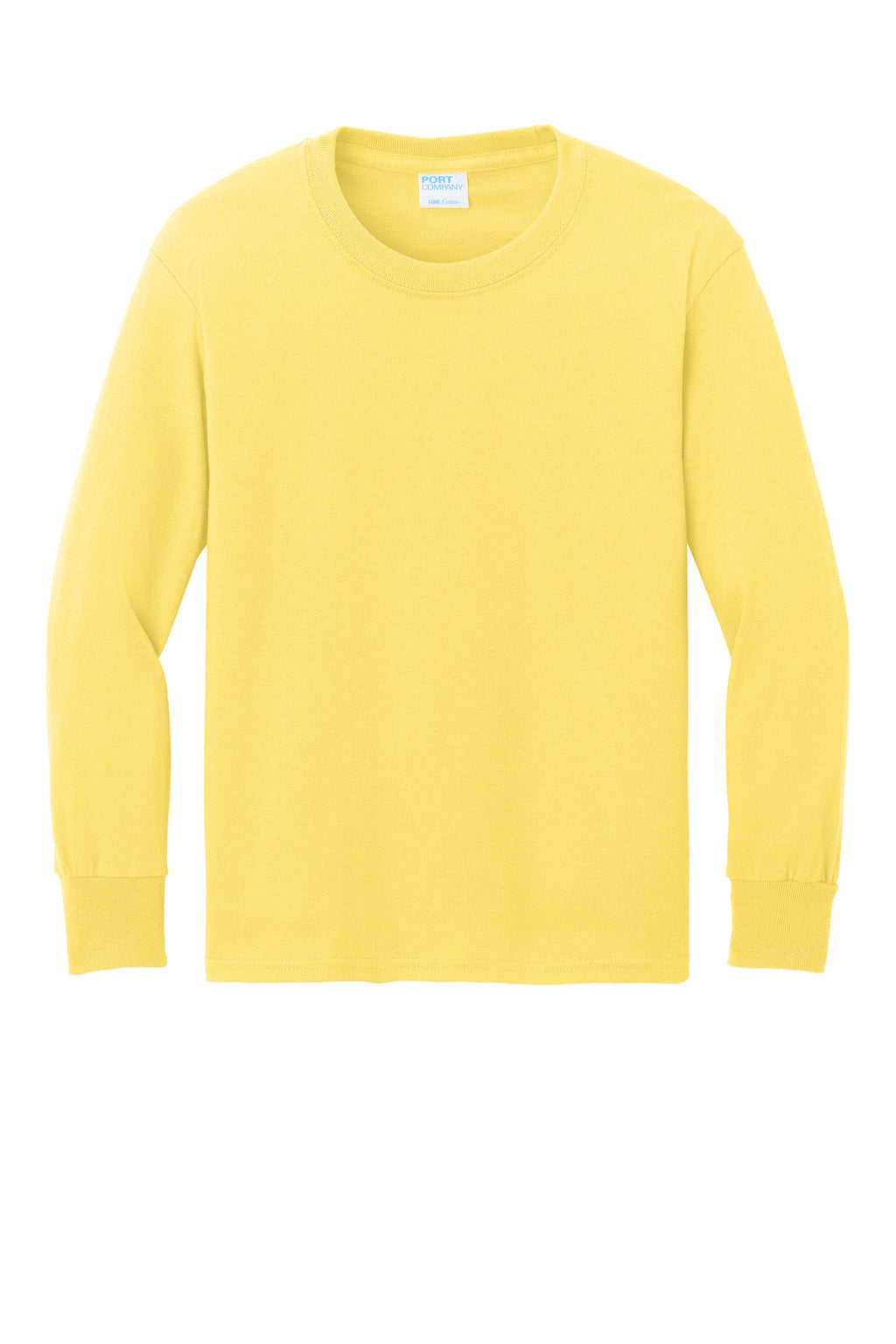 Port & Co Youth Long Sleeve Core Cotton Tee. PC54YLS
