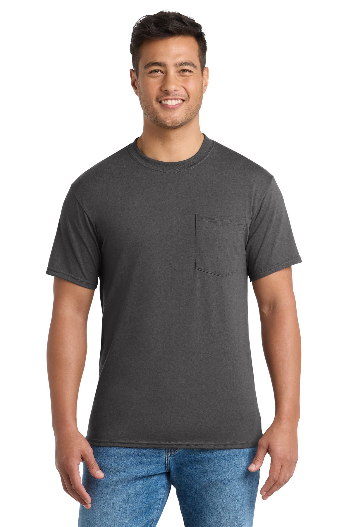 Port & Co Tall Core Blend Pocket Tee. PC55PT