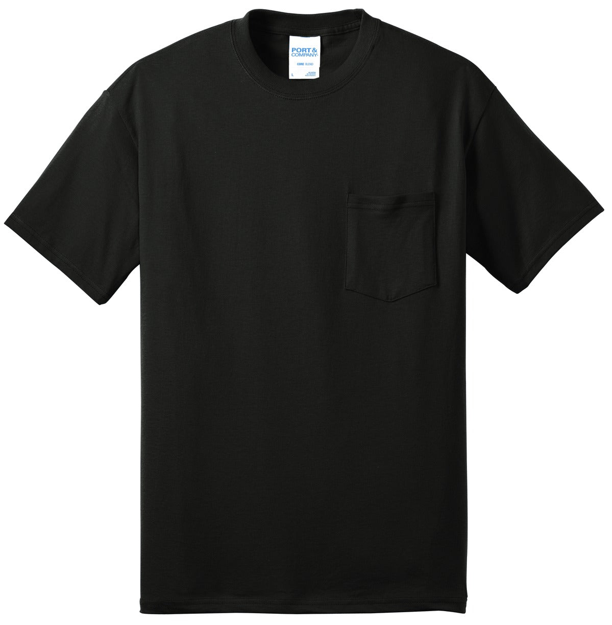 Port & Co Core Blend Pocket Tee. PC55P