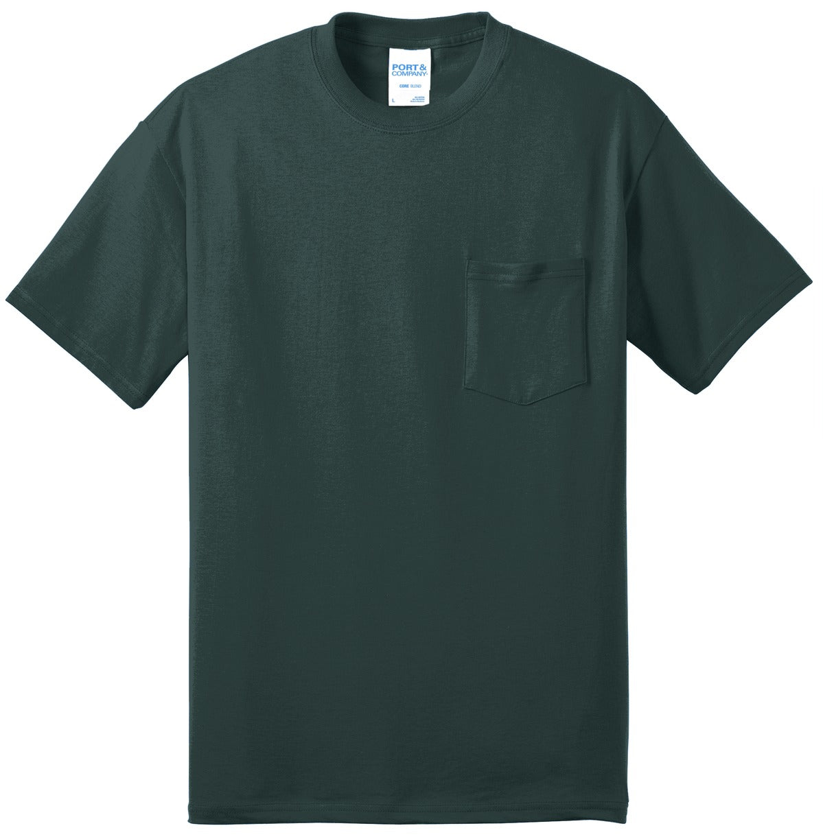 Port & Co Core Blend Pocket Tee. PC55P