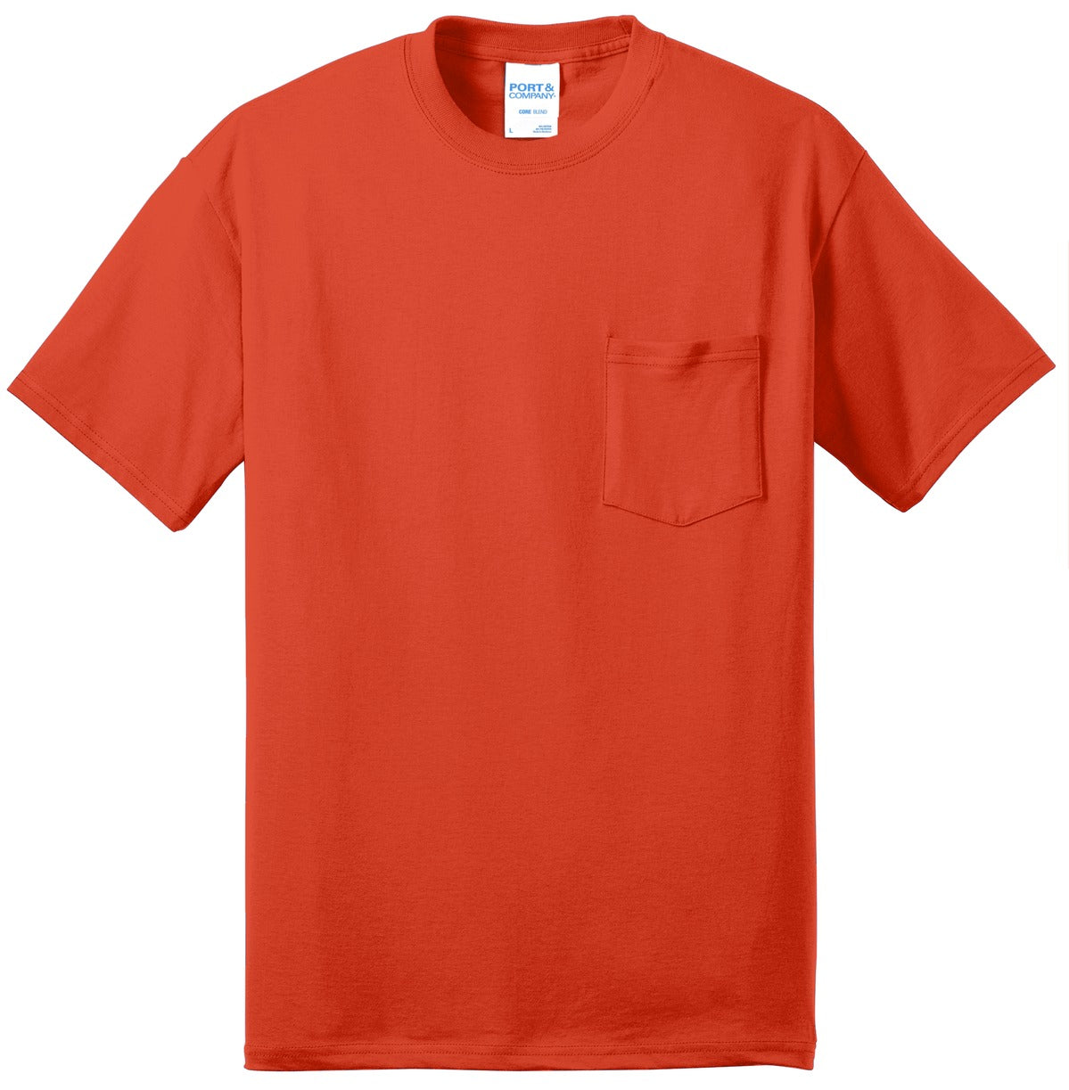 Port & Co Core Blend Pocket Tee. PC55P