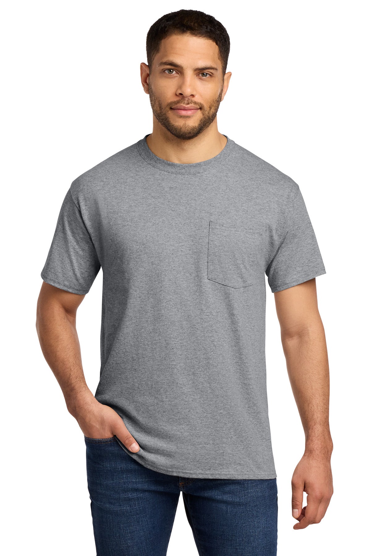 Port & Co Tall Essential Pocket Tee. PC61PT