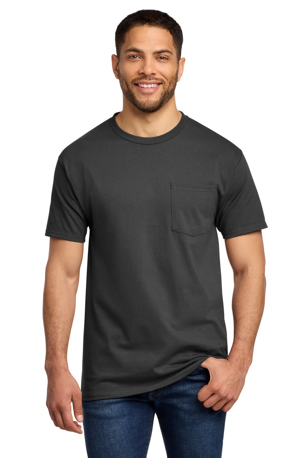Port & Co Tall Essential Pocket Tee. PC61PT