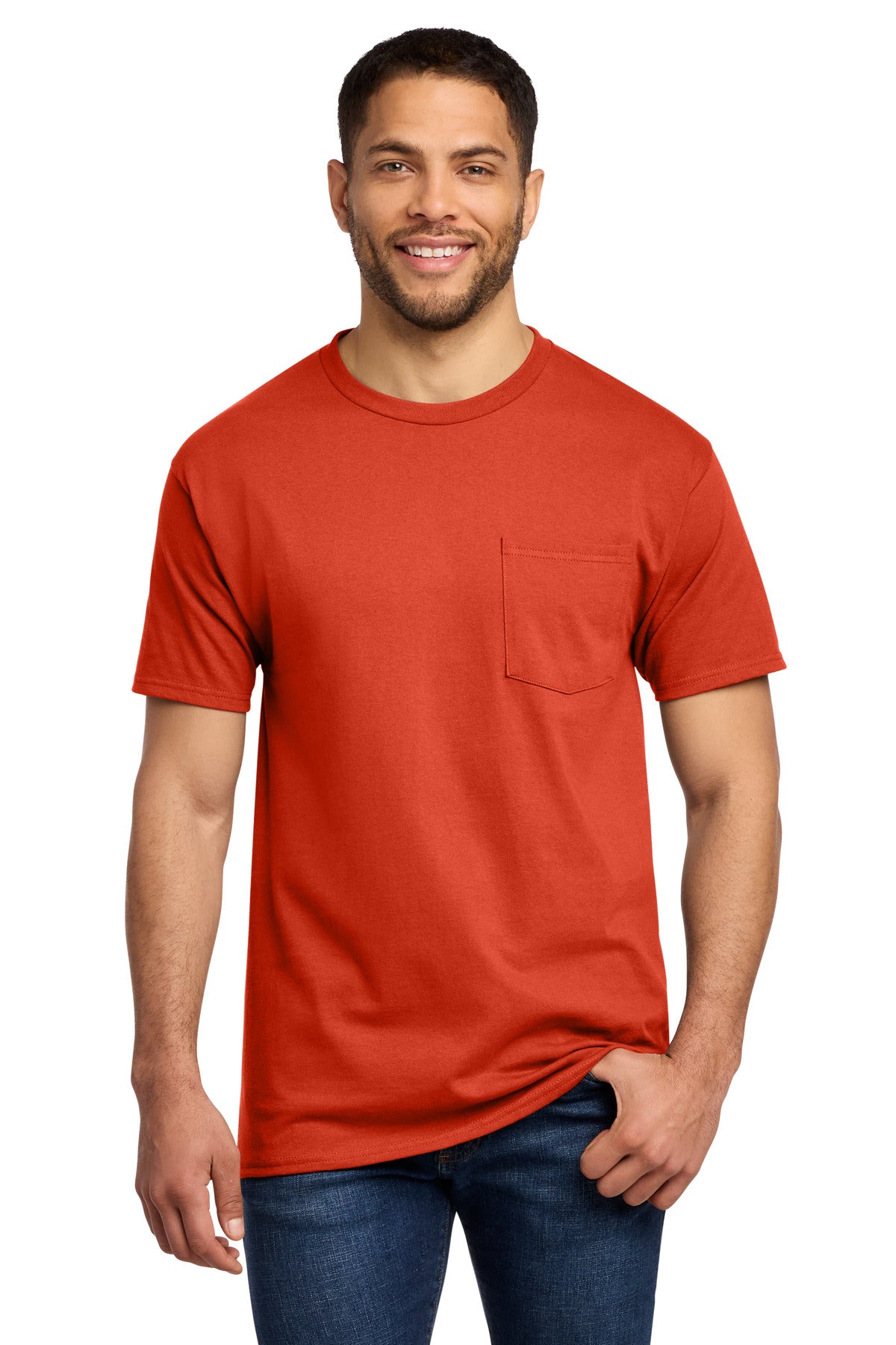 Port & Co Tall Essential Pocket Tee. PC61PT