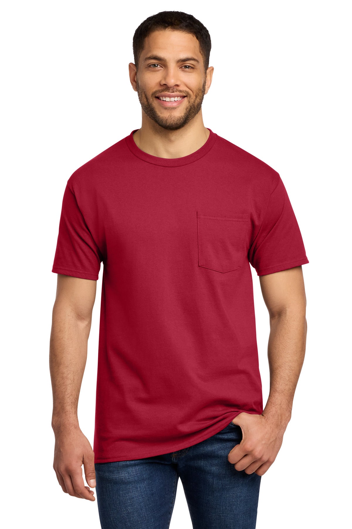 Port & Co Tall Essential Pocket Tee. PC61PT