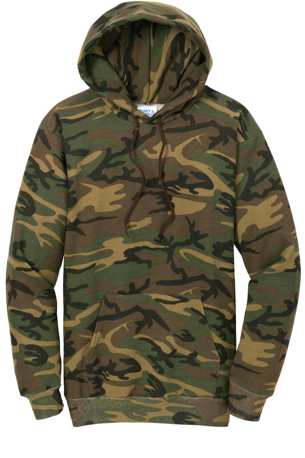 Port & Co Core Fleece Camo Pullover Hooded Sweatshirt. PC78HC