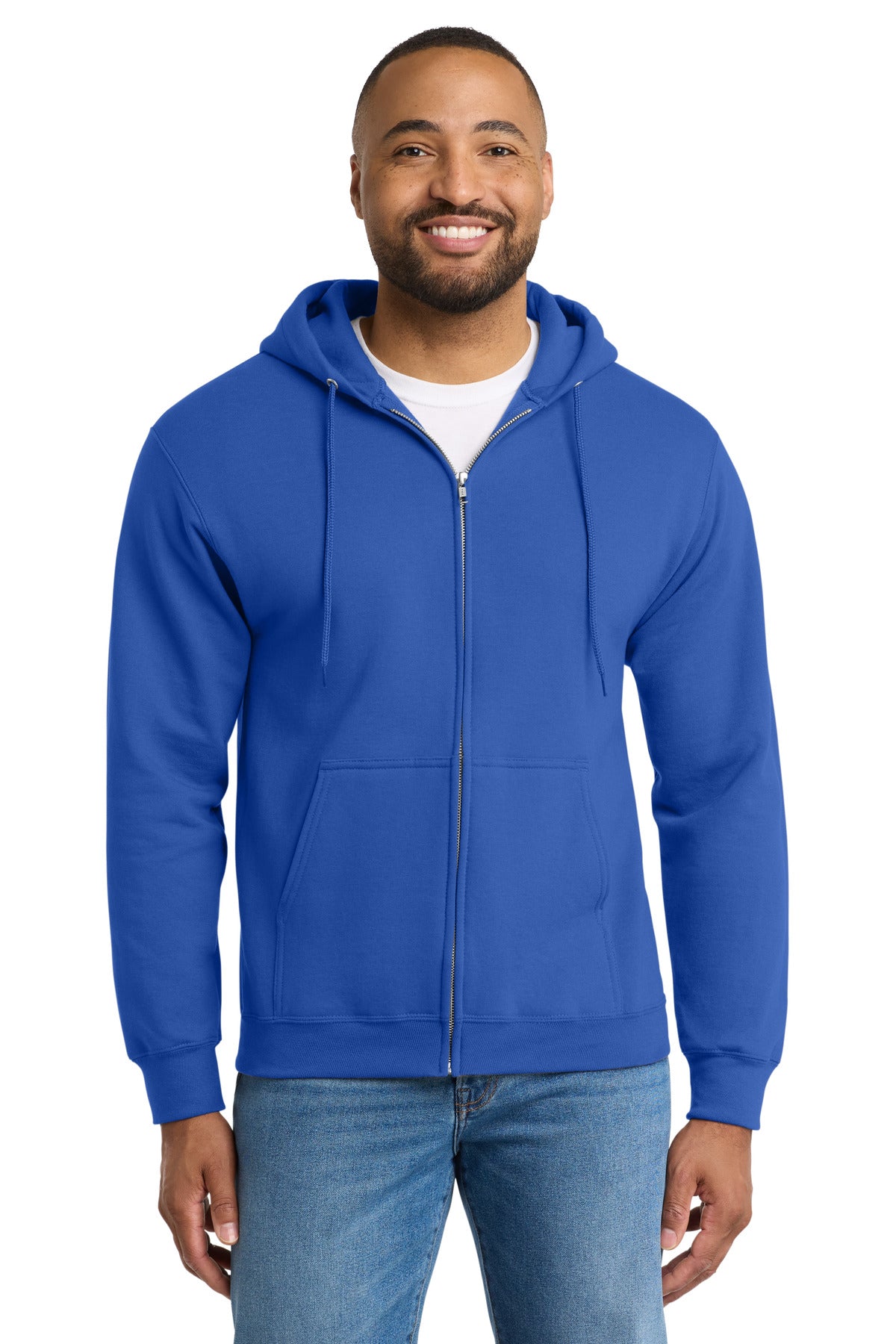 Port & Co Essential Fleece Full-Zip Hooded Sweatshirt.  PC90ZH
