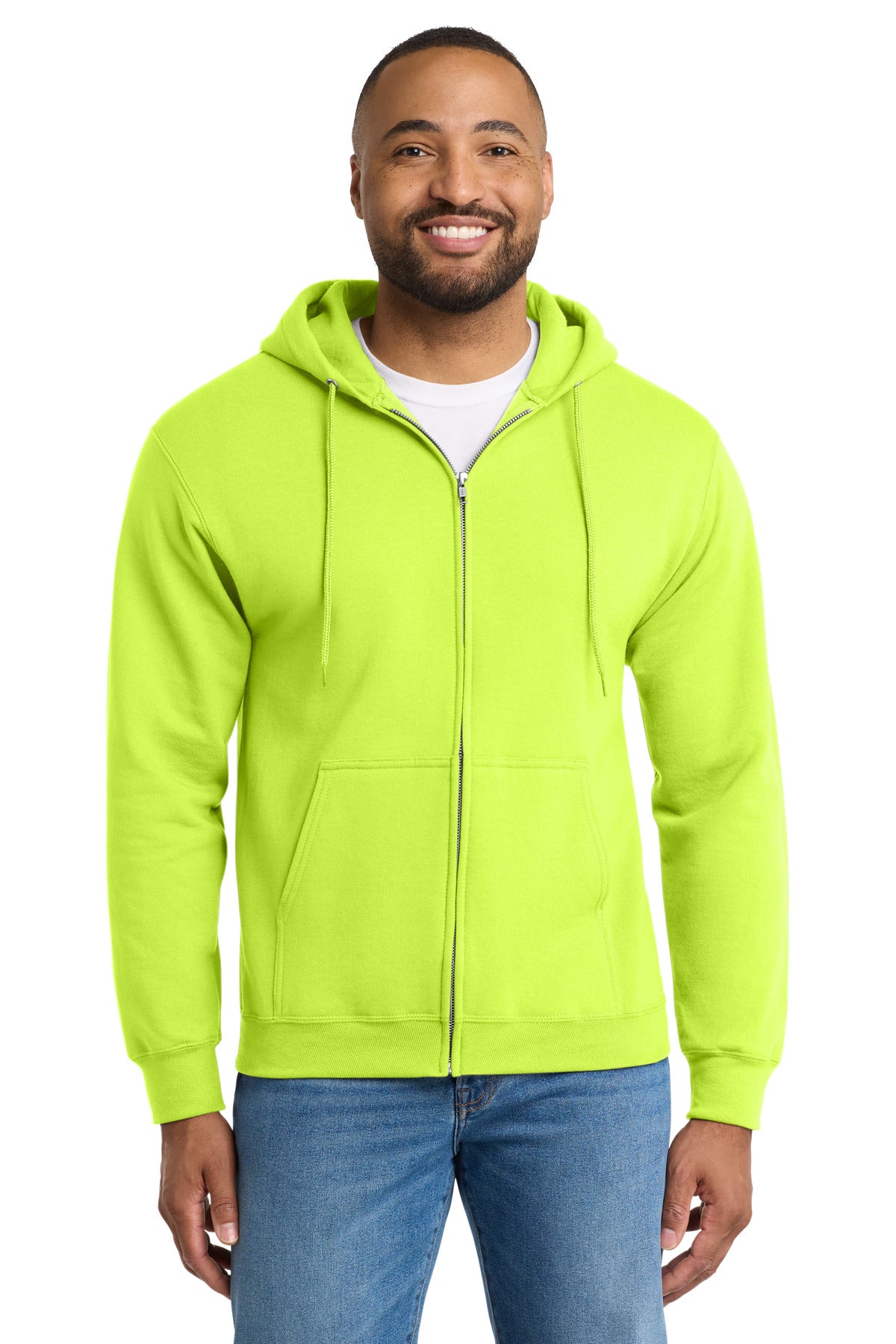 Port & Co Essential Fleece Full-Zip Hooded Sweatshirt.  PC90ZH