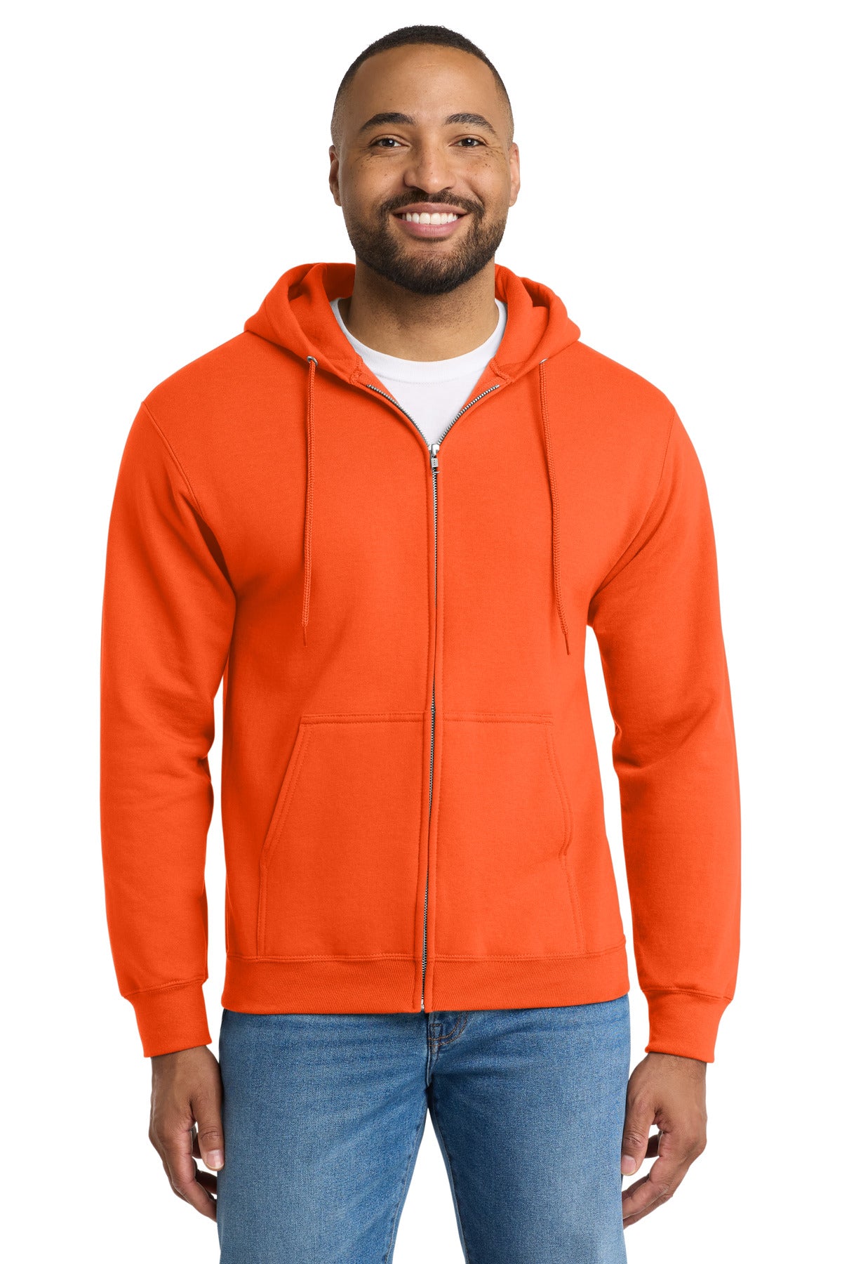 Port & Co Essential Fleece Full-Zip Hooded Sweatshirt.  PC90ZH