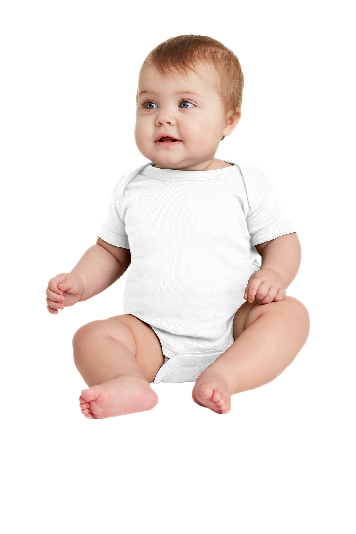 Rabbit Skins Infant Short Sleeve Baby Rib Bodysuit. RS4400