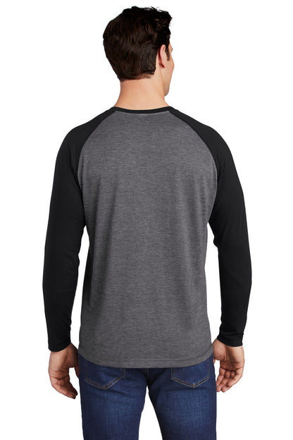 Sport-Tek  PosiCharge  Long Sleeve Tri-Blend Wicking Raglan Tee ST400LS