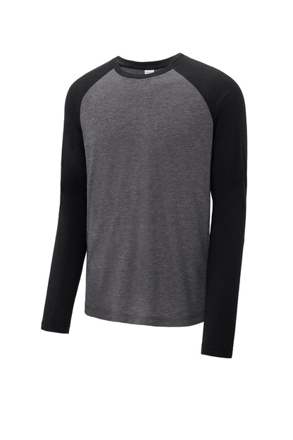 Sport-Tek  PosiCharge  Long Sleeve Tri-Blend Wicking Raglan Tee ST400LS