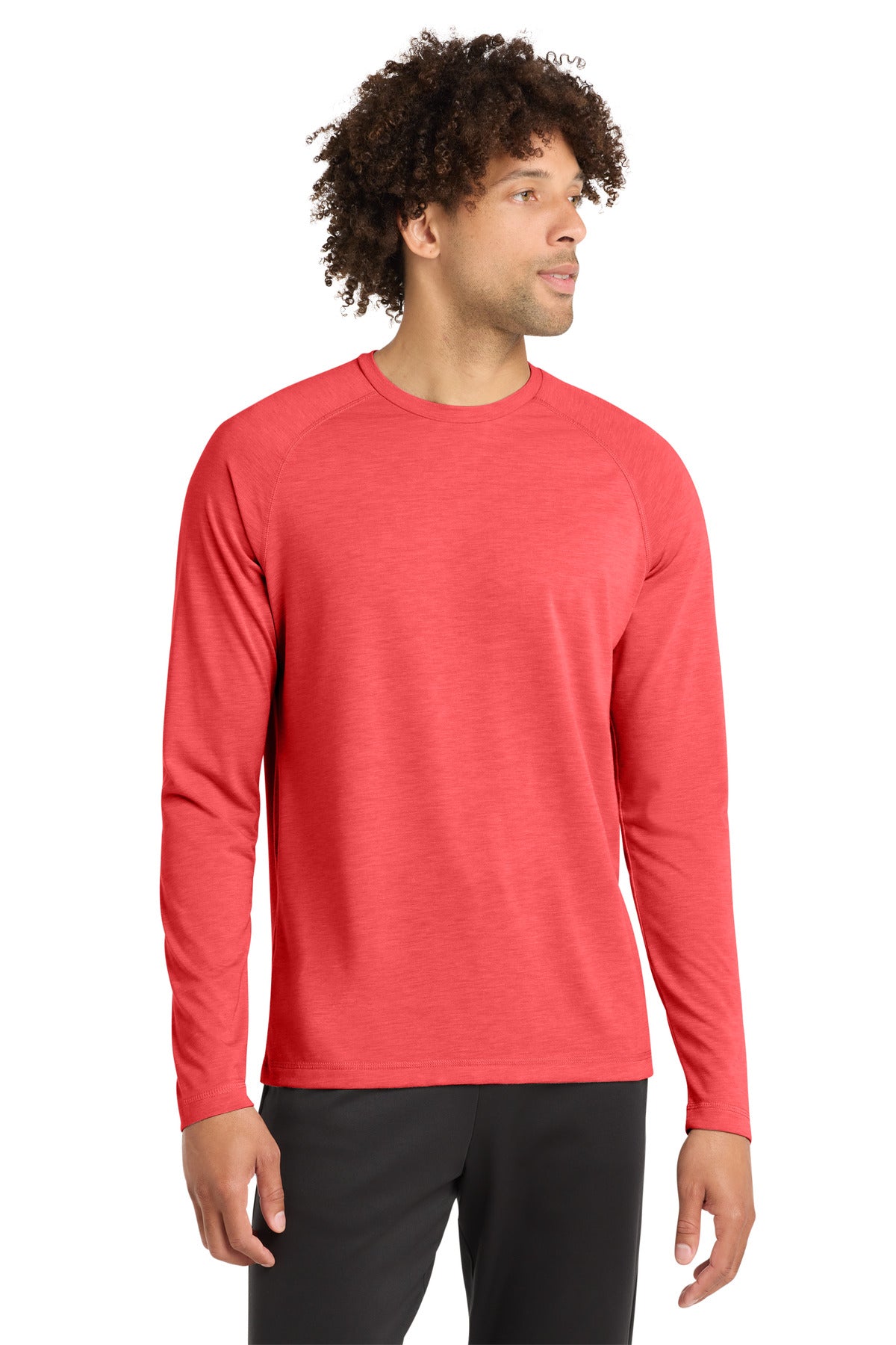 Sport-Tek  PosiCharge  Long Sleeve Tri-Blend Wicking Raglan Tee ST400LS