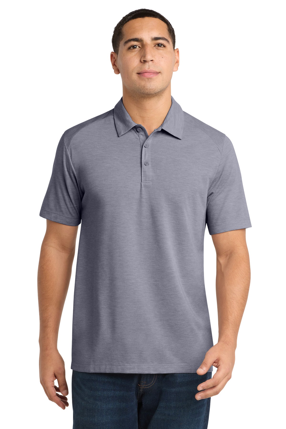 Sport-Tek  PosiCharge  Tri-Blend Wicking Polo. ST405