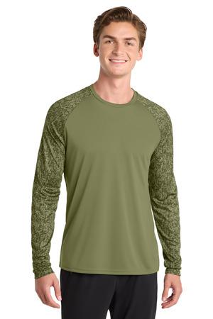 Sport-Tek  Long Sleeve Digi Camo Tee. ST460LS