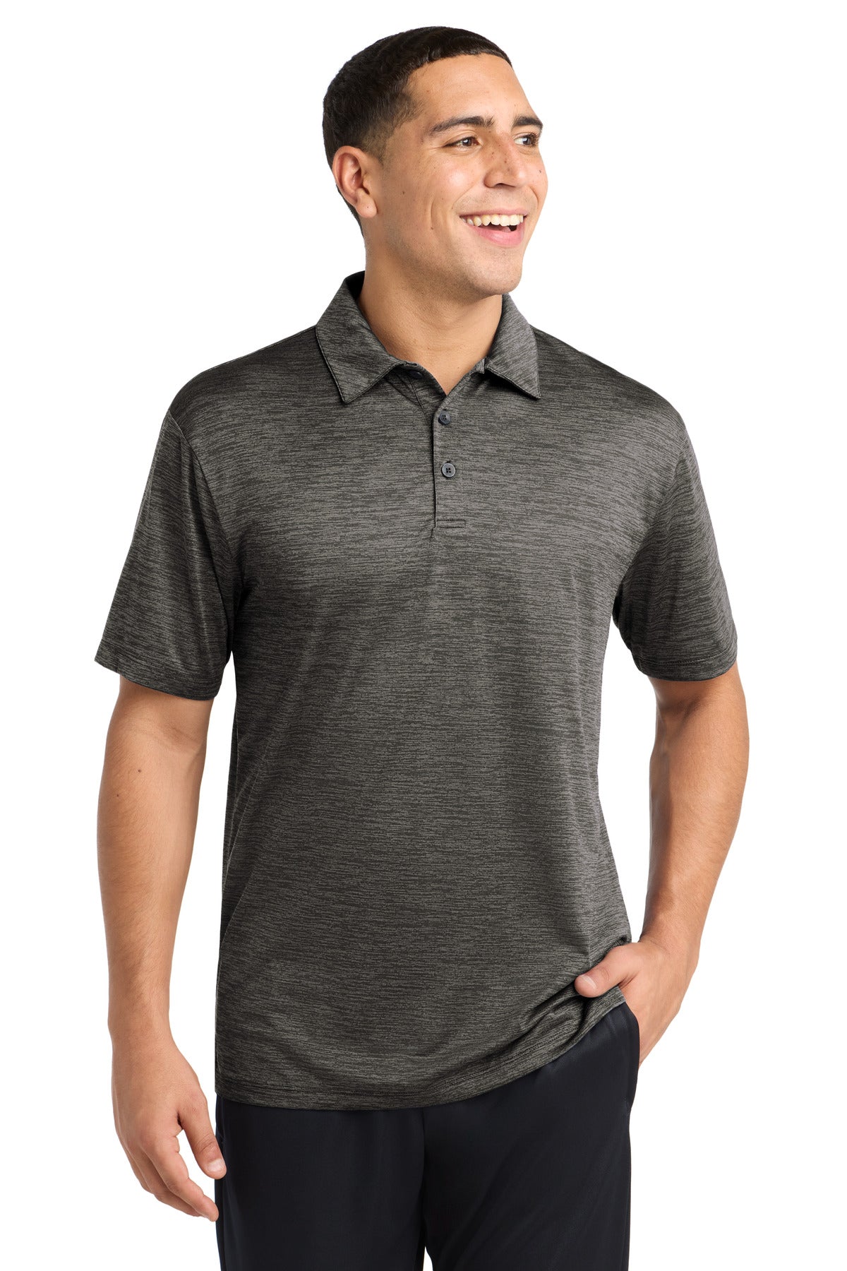 Sport-Tek  PosiCharge  Electric Heather Polo. ST590