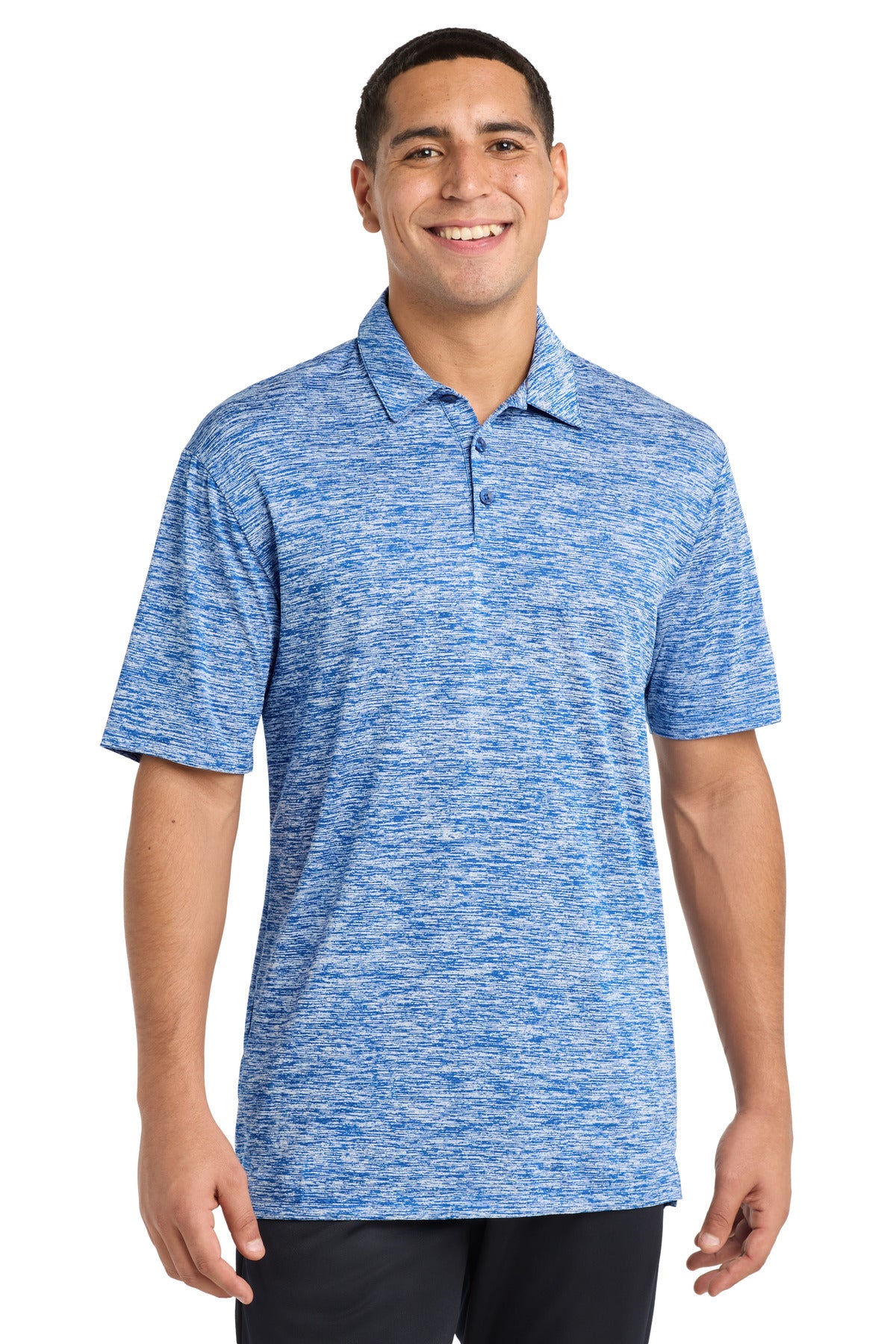 Sport-Tek  PosiCharge  Electric Heather Polo. ST590