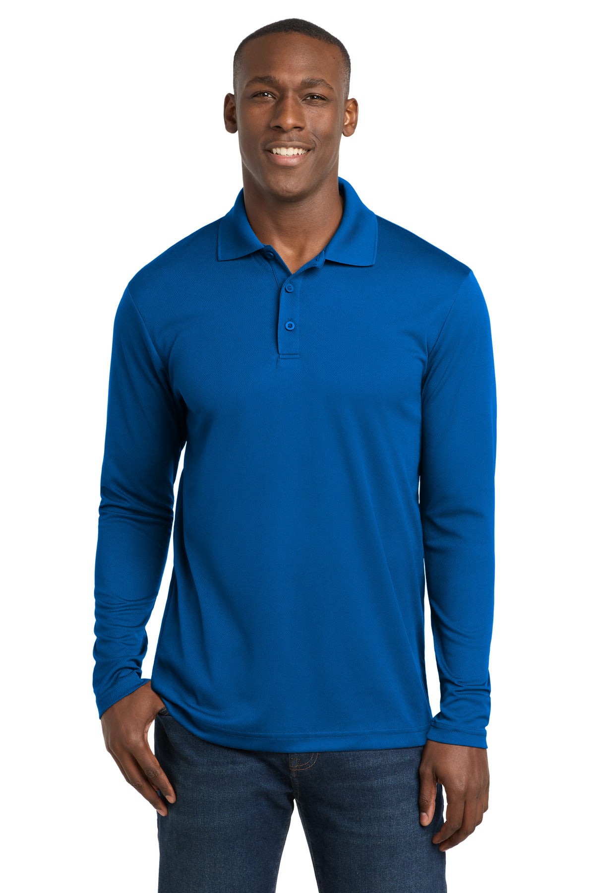 Sport-Tek  PosiCharge  RacerMesh  Long Sleeve Polo. ST640LS